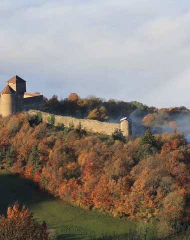 Château des Allymes seen from the sky