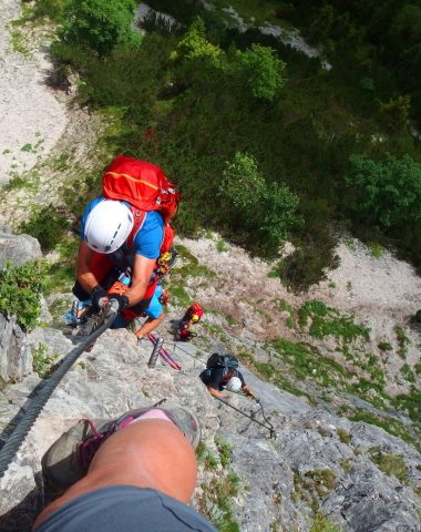 La Guinguette via ferrata, one of the many climbing sports to practice in Ain, less than an hour east of Lyon